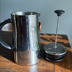 Bodum Shiny Silver French Press with Black Handle